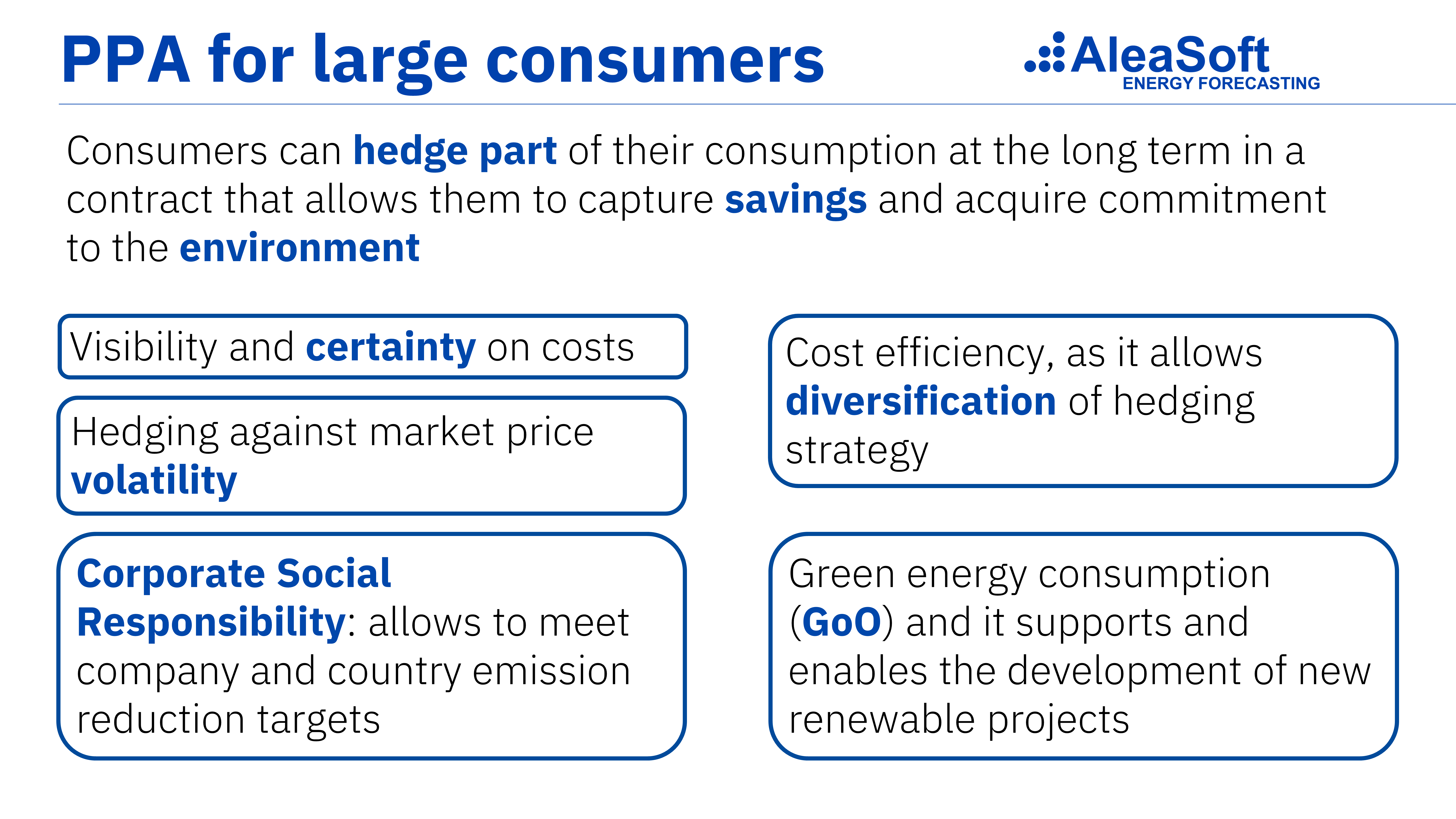 AleaSoft: "Los PPA pueden ayudar a la industria electrointensiva, pero deben ser a precios competitivos"