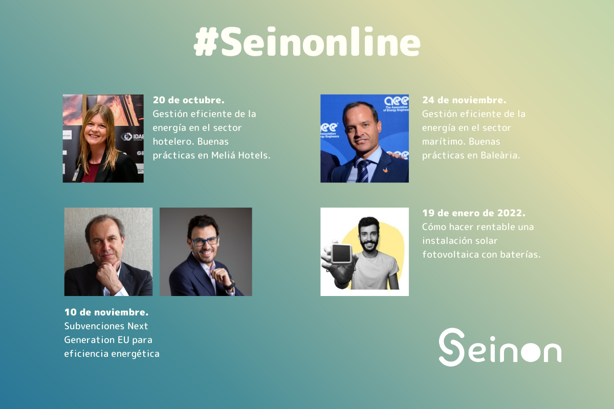 Seinon impulsa un programa de cuatro webinars con expertos en gestión eficiente de energía