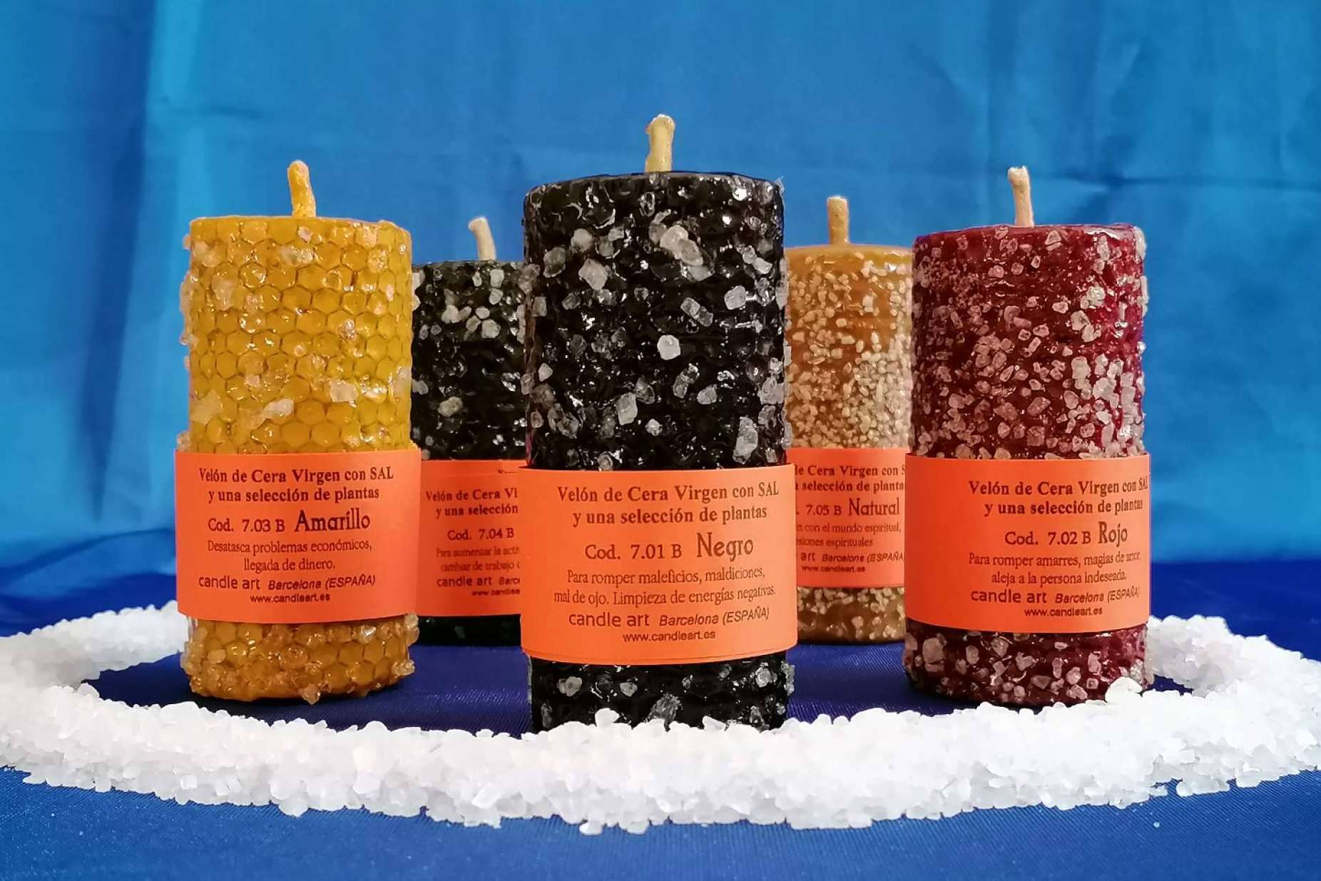 Las velas de sal de Candle Art para los rituales de limpieza